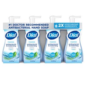 Dial Antibacterial Foaming Hand Soap, Spring Water (7.5 fl. oz., 4 pk.)
