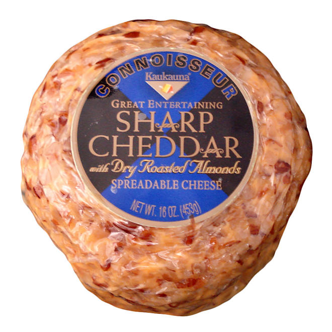 Connoisseur Sharp Cheddar with Dry Roasted Almonds Cheese Ball - 16 oz.