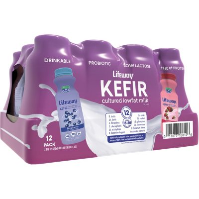 Lifeway Low-Fat Strawberry Kefir 8 fl. oz. - 6/Case