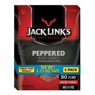 Jack Link's Peppered Beef Jerky ( oz., 4 ct.) - Sam's Club