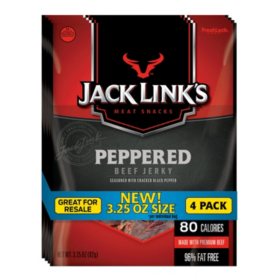 Jack Link's Peppered Beef Jerky (3.25 oz., 4 ct.)
