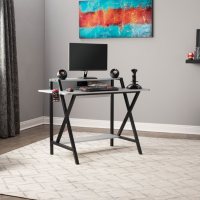 SD Gaming Challenger PC Gamer Computer Desk with Monitor and Bottom Shelf