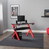 SD Gaming Overlord PC Gamer Computer Desk with Textured Table Top