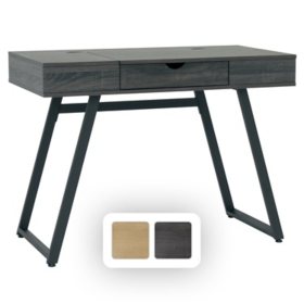Rockdale Modern Writing Desk with Storage and USB Ports, Assorted Colors