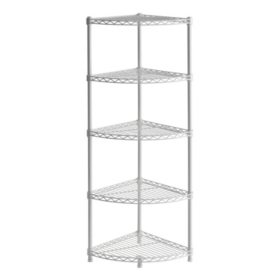 Muscle Rack 5 Shelf Steel Wire Corner Shelving Unit Sam S Club