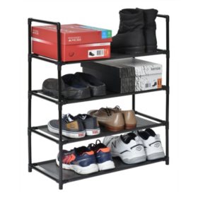 Muscle Rack 4 Level Shoe Rack Black Sam S Club