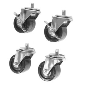 Seville Classics UltraHD 3" Rolling Swivel Wheels (Set of 4, 2 Locking)