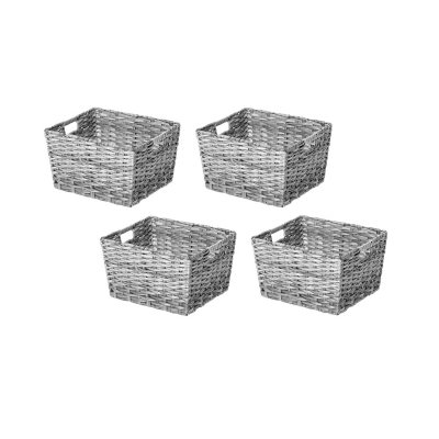 Member's Mark Decorative Woven Storage Baskets (Set of 4) - Grey