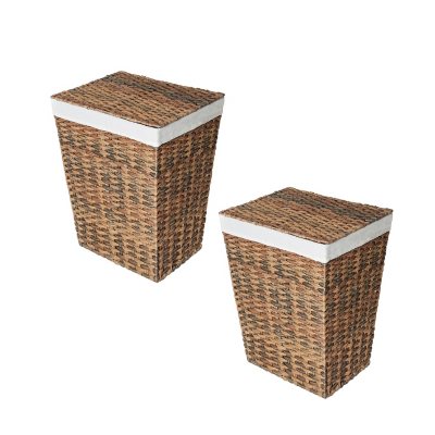 canvas laundry hamper with lid