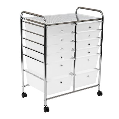 12-Drawer Mobile Organizer, Storage Cart