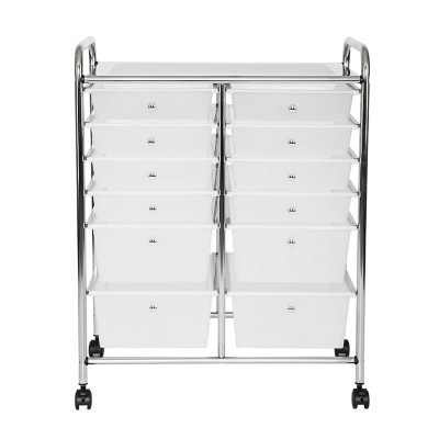 12-Drawer Mobile Organizer, Storage Cart