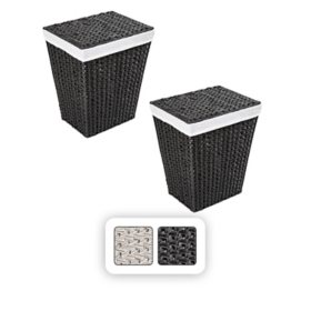 Member's Mark Laundry Hamper, 19.5" W x 14.5" D x 23" H	, Set of 2	