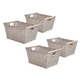 Member's Mark Decorative Handwoven Storage Baskets, 17.25” L x 13” W x 9.65" H Set of 4