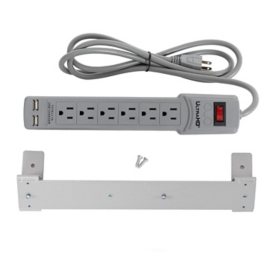 Seville Classics UltraHD Power Strip With Mounting Bracket