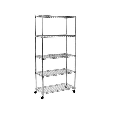 Seville Classics Solid Steel Wire Shelving Storage Unit Adjustable Shelves  Organizer Rack, for Home, Kitchen, Office, Garage, Bedroom, Closet, Black,  5-Tier, 30 W x 14 D (New Model)