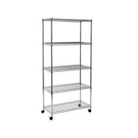 KING'S RACK Storage Bin Rack System Steel Heavy Duty 4-Tier Utility Shelving  Unit (33-in W x 15-in D x 36-in H), Gray in the Freestanding Shelving Units  department at