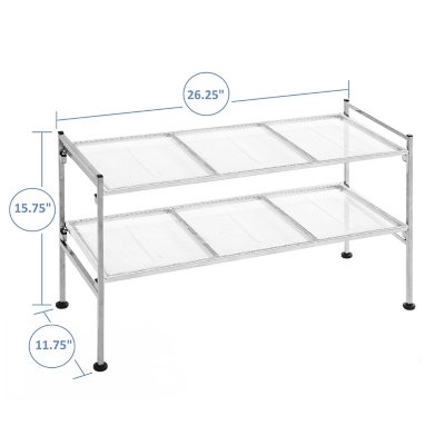 Seville Classics Iron Metal Shoe Rack, 3 Tier Shoe Storage