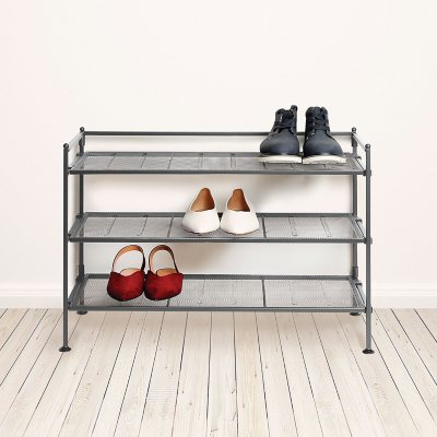 Seville Classics 3-Tier Resin Slat Shoe Rack, 26.5 W x 12.2 D x 19 H -  Sam's Club