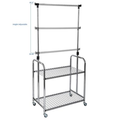 2 tier adjustable online garment rack