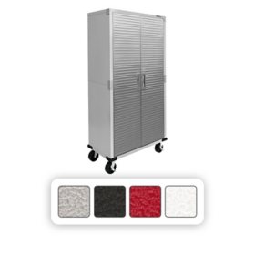 Seville Classics UltraHD Steel Tall Storage Cabinet, 36" W x 18" D x 72" H