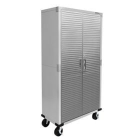 Seville Classics UltraHD Steel Tall Full Door Storage Cabinet, 36" W x 18" D x 72" H
