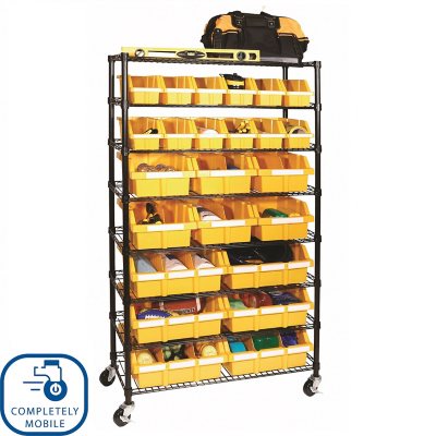 Reviews for Seville Classics Commercial Gray 7-Tier NSF 22-Bin Rack Storage  System