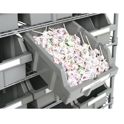 Jiske 34 W x 16 D x 65 H Garage Storage Bin Rack System Heavy Duty 8 Tiers  24 Bins Shelving Units