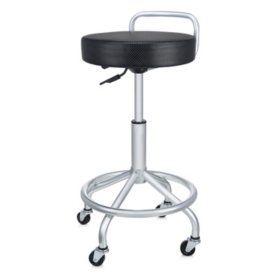 Seville Classics® UltraHD® Cushioned Pneumatic Work Stool, 18" W x 26.25" H to 30.05" H