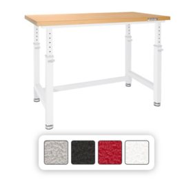 Seville Classics UltraHD Height Adjustable Workbench, 48" W x 24" D x 28.5"-42" H