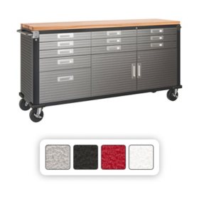 Seville Classics UltraHD 11 Drawer Rolling Workbench, 77" W x 20" D x 37.5" H