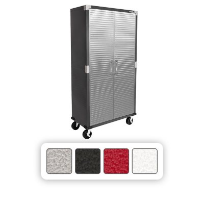 Seville Classics UltraHD Tall Storage Cabinet - Graphite:- Graphite