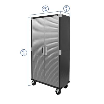 Seville Classics UltraHD Steel Tall Storage Cabinet, 36 W x 18 D