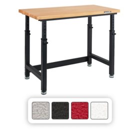 Seville Classics UltraHD Height Adjustable Workbench, 48" W x 24" D x 28.5"-42" H