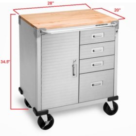 Seville Classics Ulhd 4 Drawer Rolling Cabinet Sam S Club