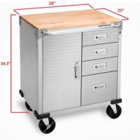 Seville Classics ULHD 4-Drawer Rolling Cabinet