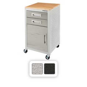 Seville Classics UltraHD 2-Drawer Rolling Storage Cabinet, 20" W x 18" D x 34.7” H		