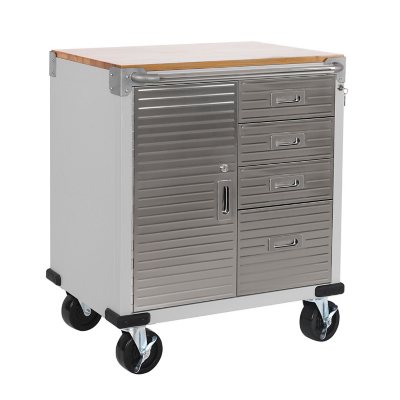 Seville Classics UltraHD Rolling 4-Drawer Storage Cabinet with Key Lock ...