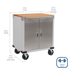 Seville Classics Ultrahd 2 Door Rolling Cabinet Sam S Club