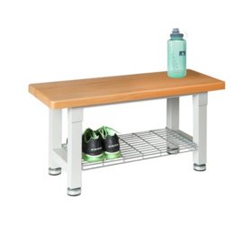 Seville Classics Ultrahd Wood Bench With Storage Shelf Sam S Club