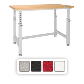 Seville Classics UltraHD Height Adjustable Workbench, 48" W x 24" D x 28.5"-42" H