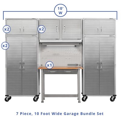 Seville Classics UltraHD® 6-Piece Steel Garage Cabinet Storage Set