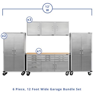 SEVILLE CLASSICS 5 Piece Garage Storage System with Mobile