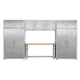 UltraHD® 4-Piece Storage Cabinet System with Workbench – Seville