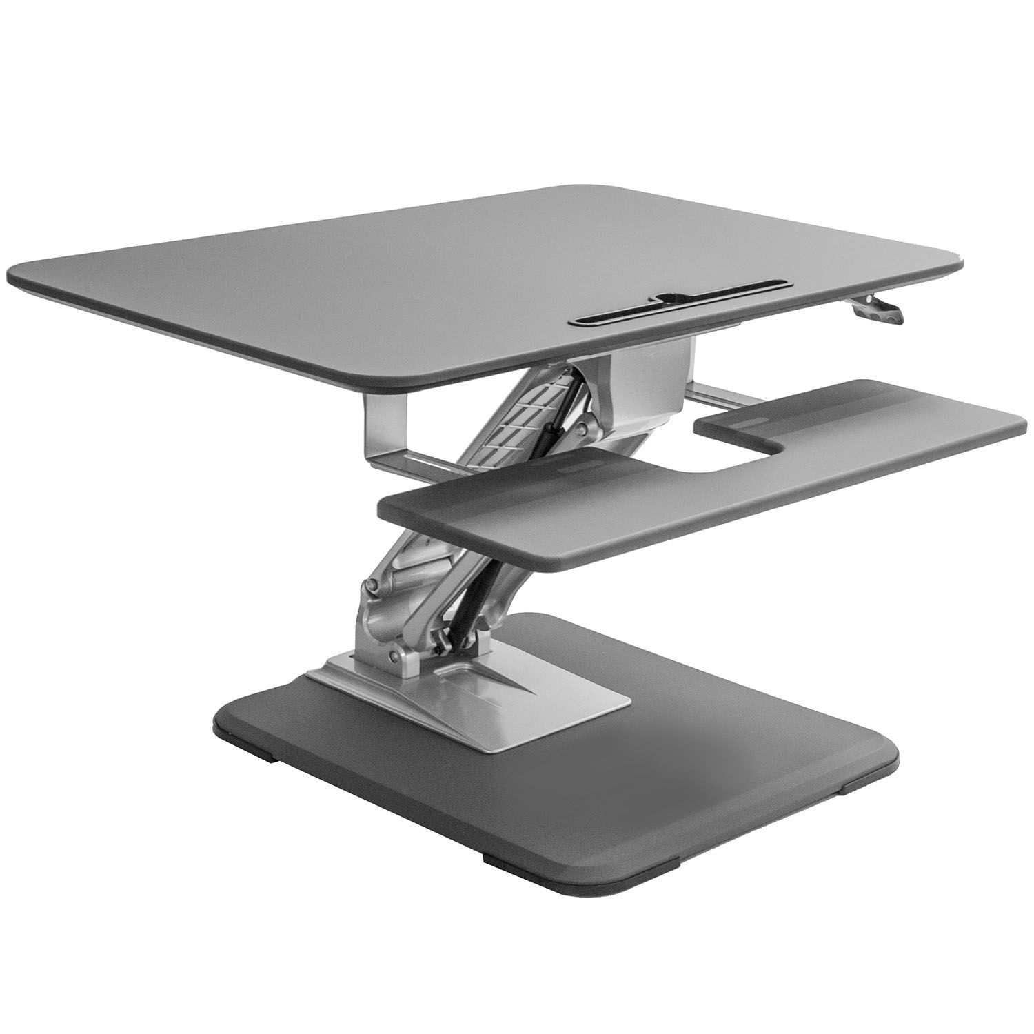 Seville Classics AIRLIFT Pneumatic Sit-to-Stand Adjustable Single Column Riser Desk Converter
