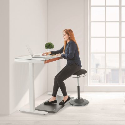 airLIFT® 48 Tempered Glass Top Electric Height Adjustable Desk, White –  Seville Classics