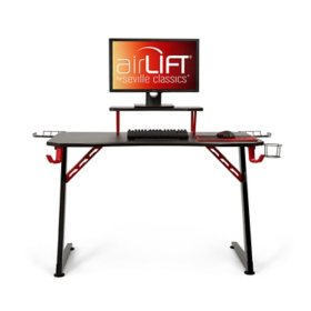 Seville Classics airLIFT 47.2" Elite Computer Gaming Desk Removable Riser