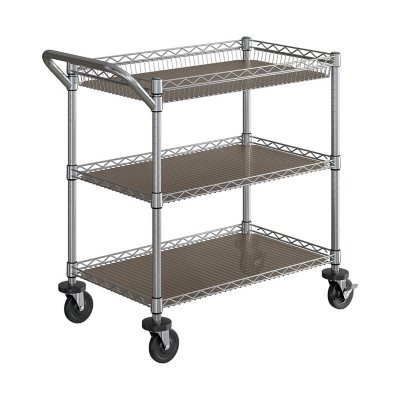 Member's Mark NSF 3-Tier Heavy-Duty Commercial Utility Cart, 34” L x 18 ...