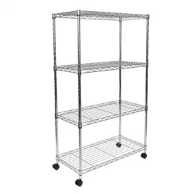 Seville Classics 24-Bin Rack with Wheels - Sam's Club