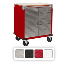 Seville Classics® UltraHD® 4-Drawer Rolling Cabinet, 28" W x 25" D x 34.5" H
