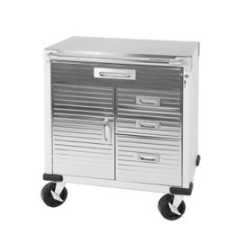 Seville Classics UltraHD 4-Drawer Rolling Cabinet, 28" W x 25" D x 34.5" H 